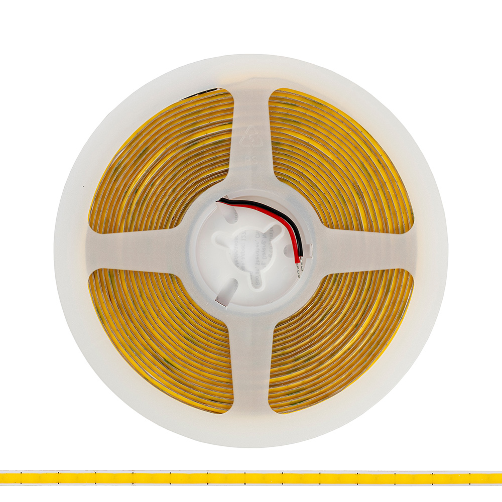 Светодиодная лента DLIGHT COB, ширина 4 мм, длина 5000 мм, 400 led/м, 12 V, 7 W/м, дневной (4000K)