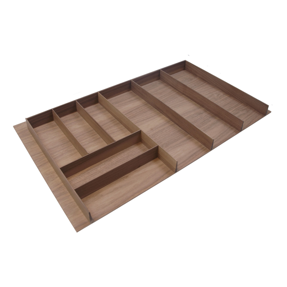 Деревянный лоток WOODLINE для столовых приборов, ширина фасада 900 мм, 782x472х49 мм, орех