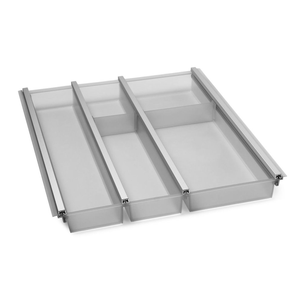 Лоток CUISIO PRO для столовых приборов, ширина фасада 450 мм, 345-370х473х55 мм, серый