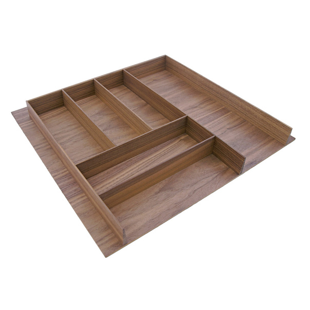 Деревянный лоток WOODLINE для столовых приборов, ширина фасада 600 мм, 482x472х49 мм, орех